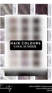 Tonality Hair Colour Board- Cool Summer