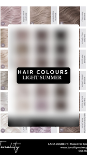 Tonality Hair Colour Board- Light Summer