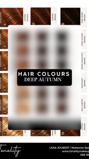 Tonality Hair Colour Board- Deep Autumn