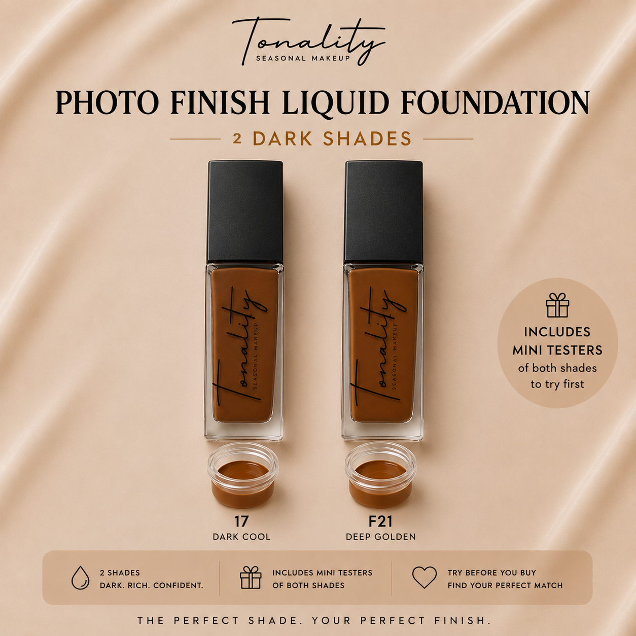 Photo Finish Foundation - Tester Set - Dark Skintone